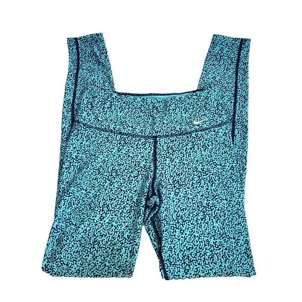 Nike turquoise animal print One Legend sweat yoga pants